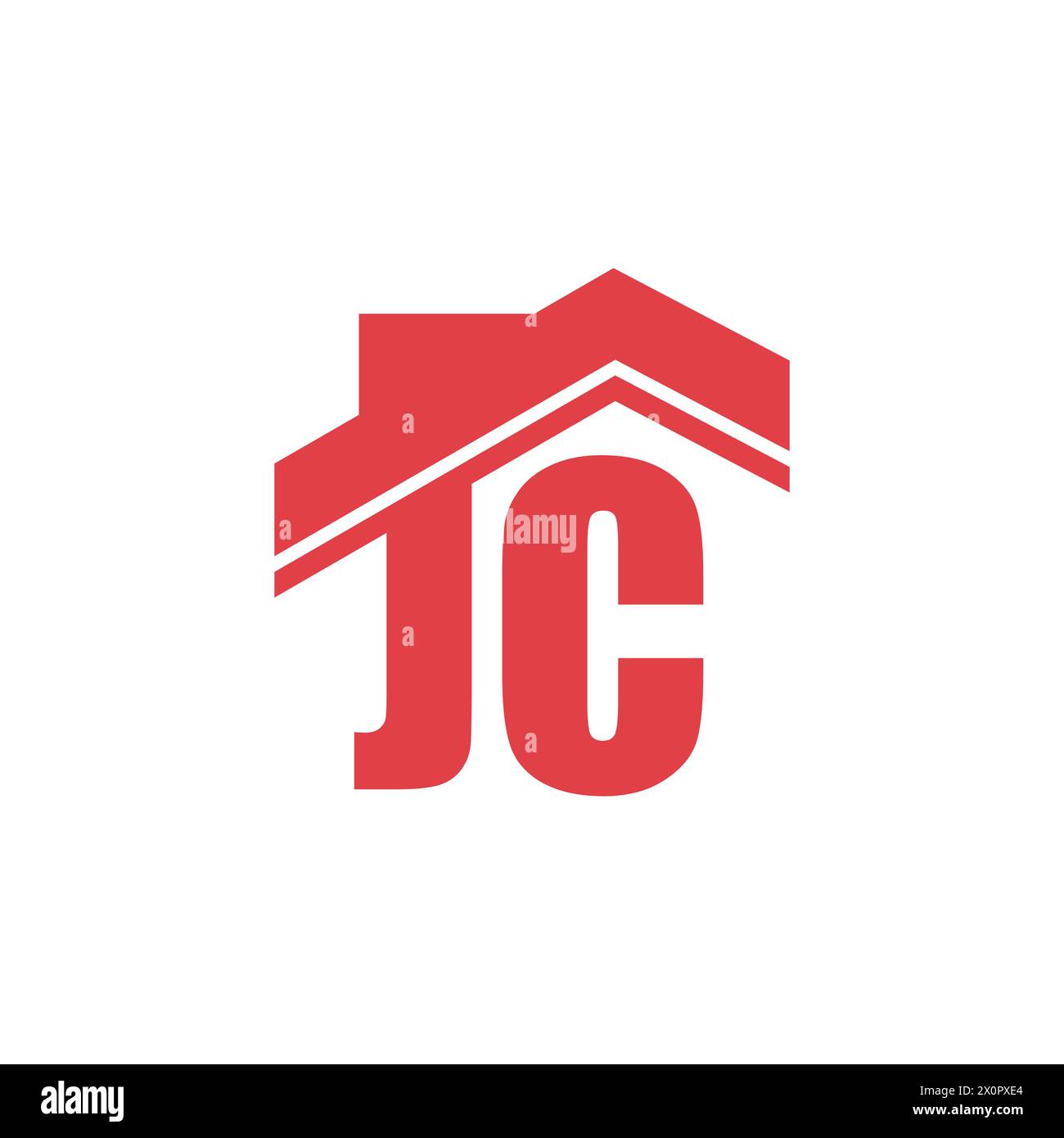 JC house symbol simple logo. Abstract initial letter JC house real estate logo vector. the logo is suitable for housing, real estate, construction, et Stock Vector