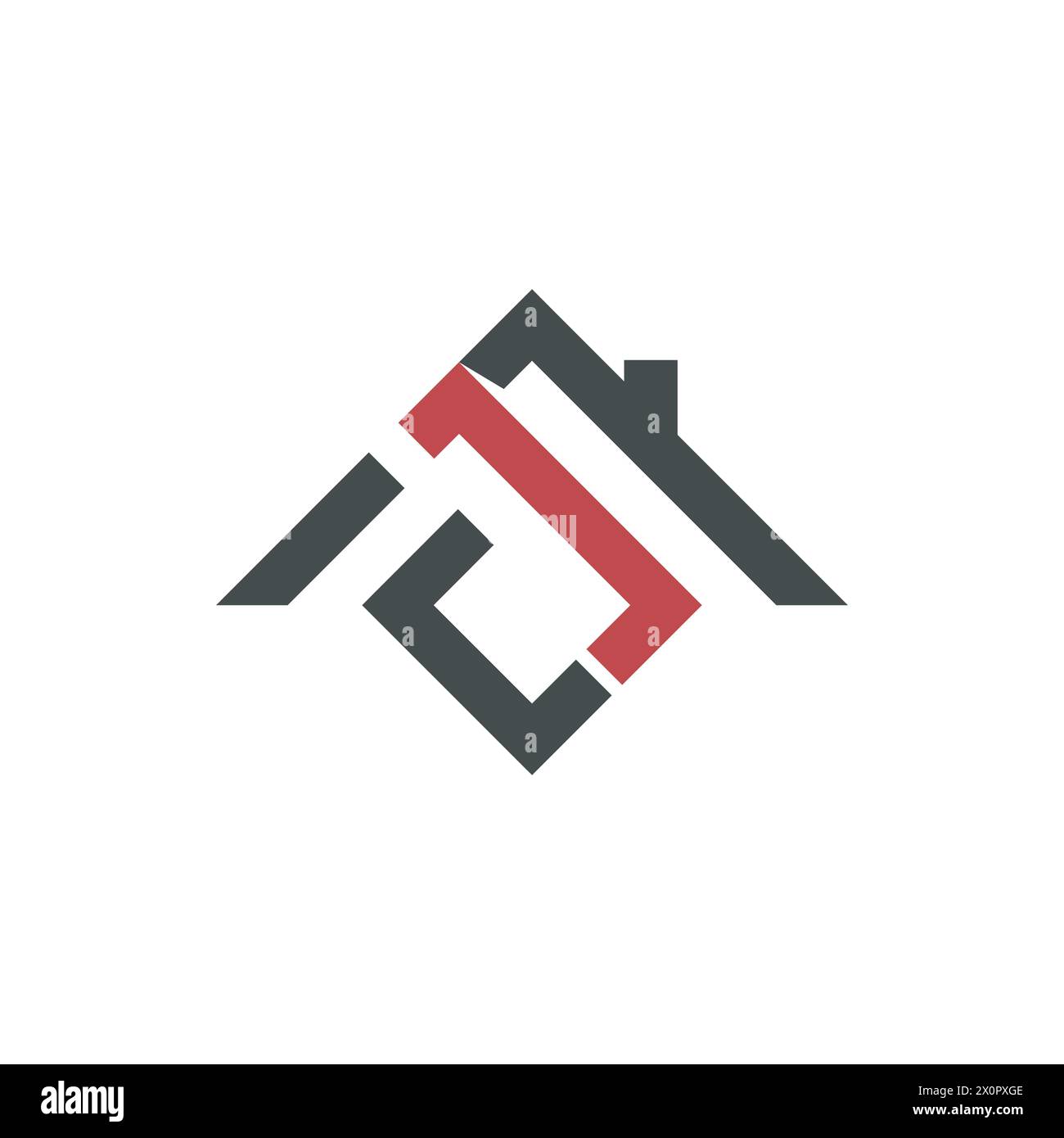 JC house symbol simple logo. Abstract initial letter JC house real estate logo vector. the logo is suitable for housing, real estate, construction, et Stock Vector