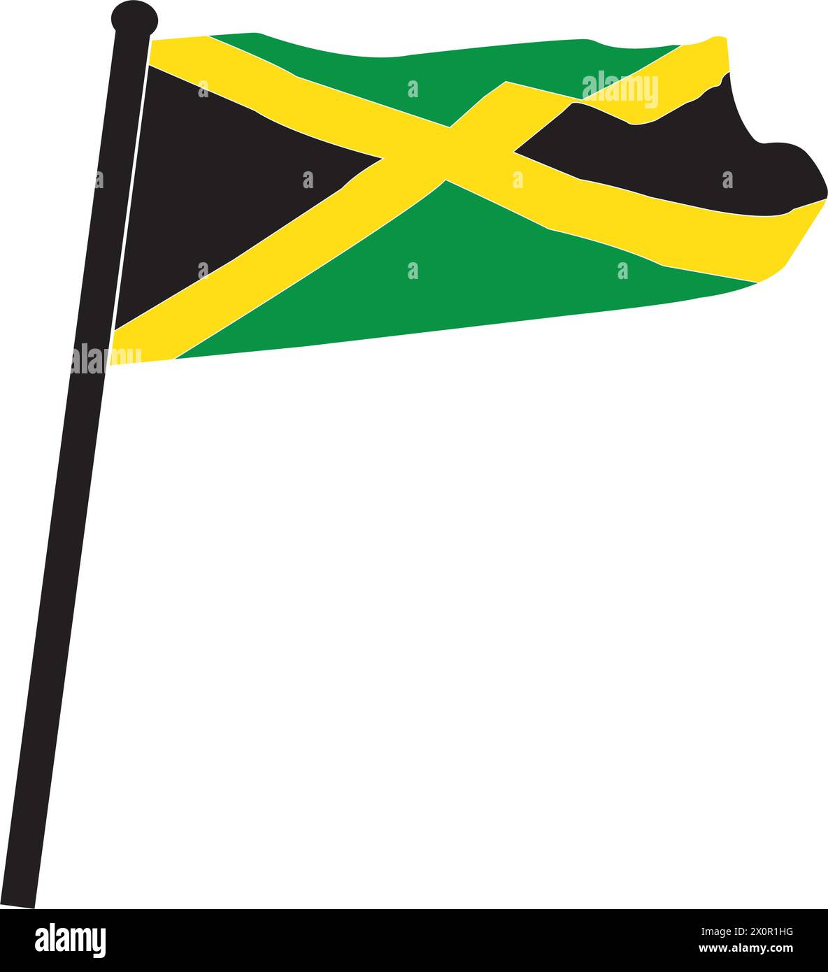 Jamaica flag vector isolated on white background. Stock Vector