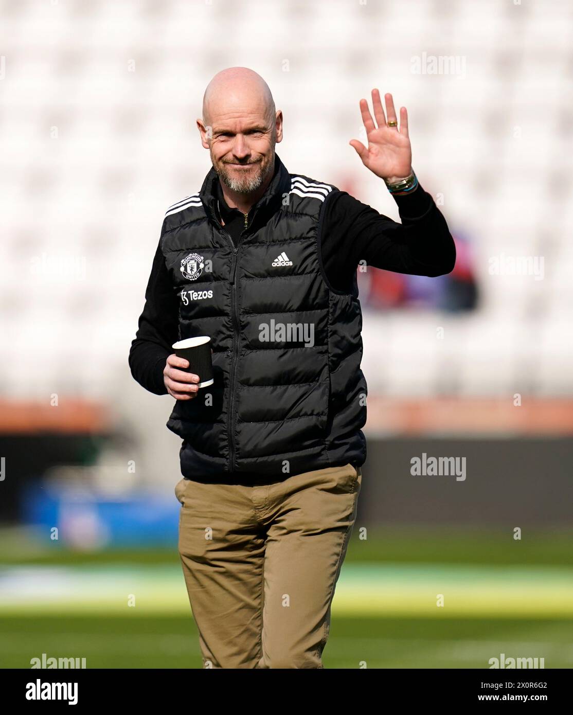 Manchester United manager Erik ten Hag ahead of the Premier League match at the Vitality Stadium, Bournemouth. Picture date: Saturday April 13, 2024. Stock Photo