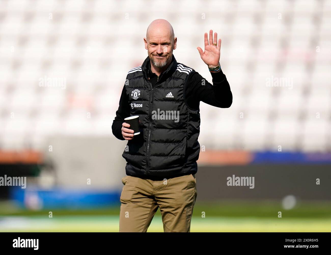 Manchester United manager Erik ten Hag ahead of the Premier League match at the Vitality Stadium, Bournemouth. Picture date: Saturday April 13, 2024. Stock Photo