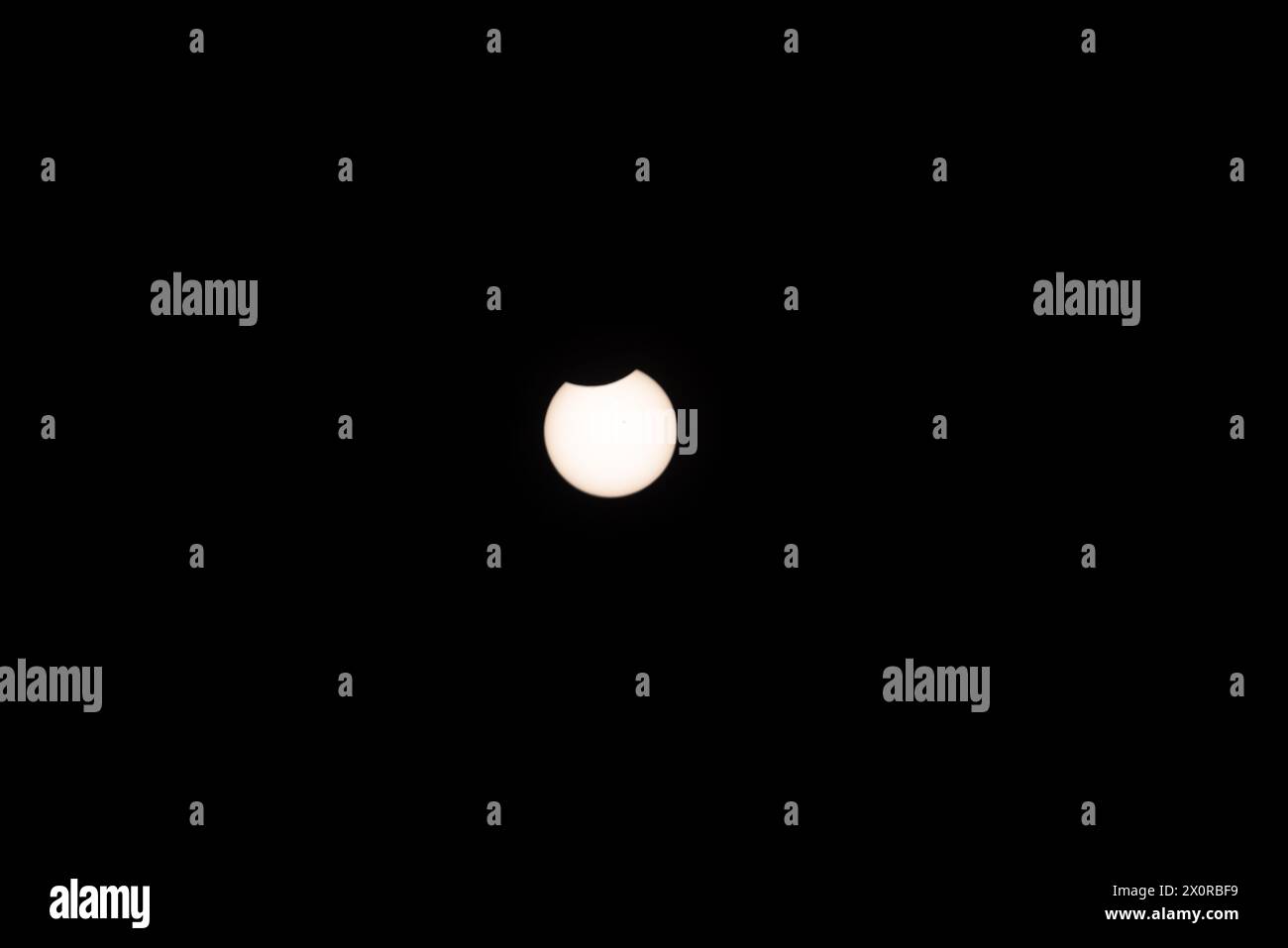 20240408 Total Solar Eclipse in Lancaster, Ontario, Canada Stock