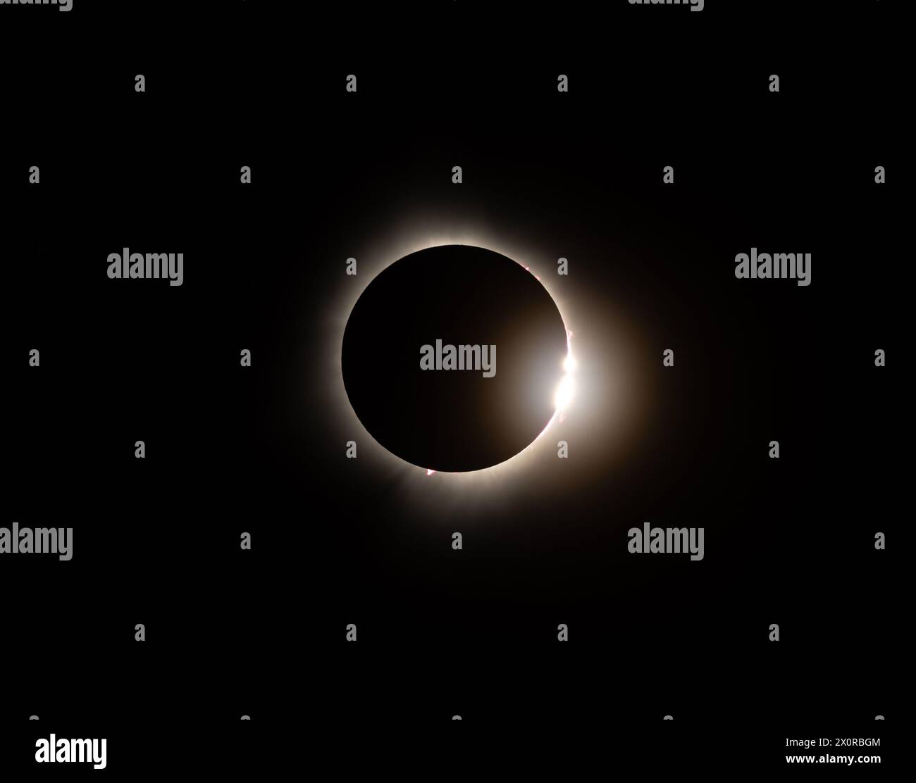 2024-04-08 - Total Solar Eclipse in Lancaster, Ontario, Canada Stock Photo