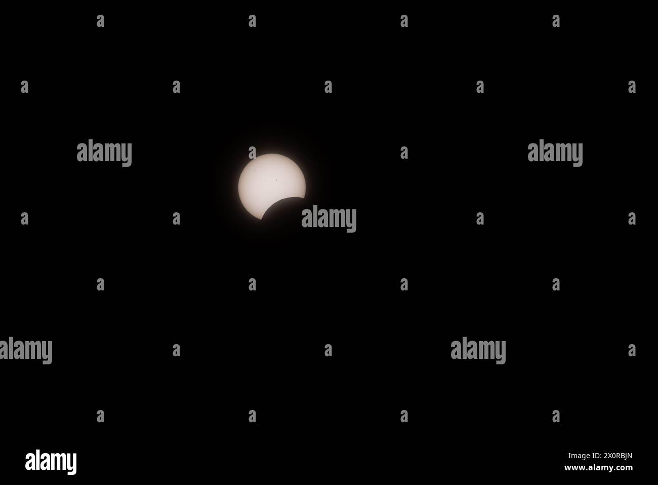 2024-04-08 - Total Solar Eclipse in Lancaster, Ontario, Canada Stock Photo