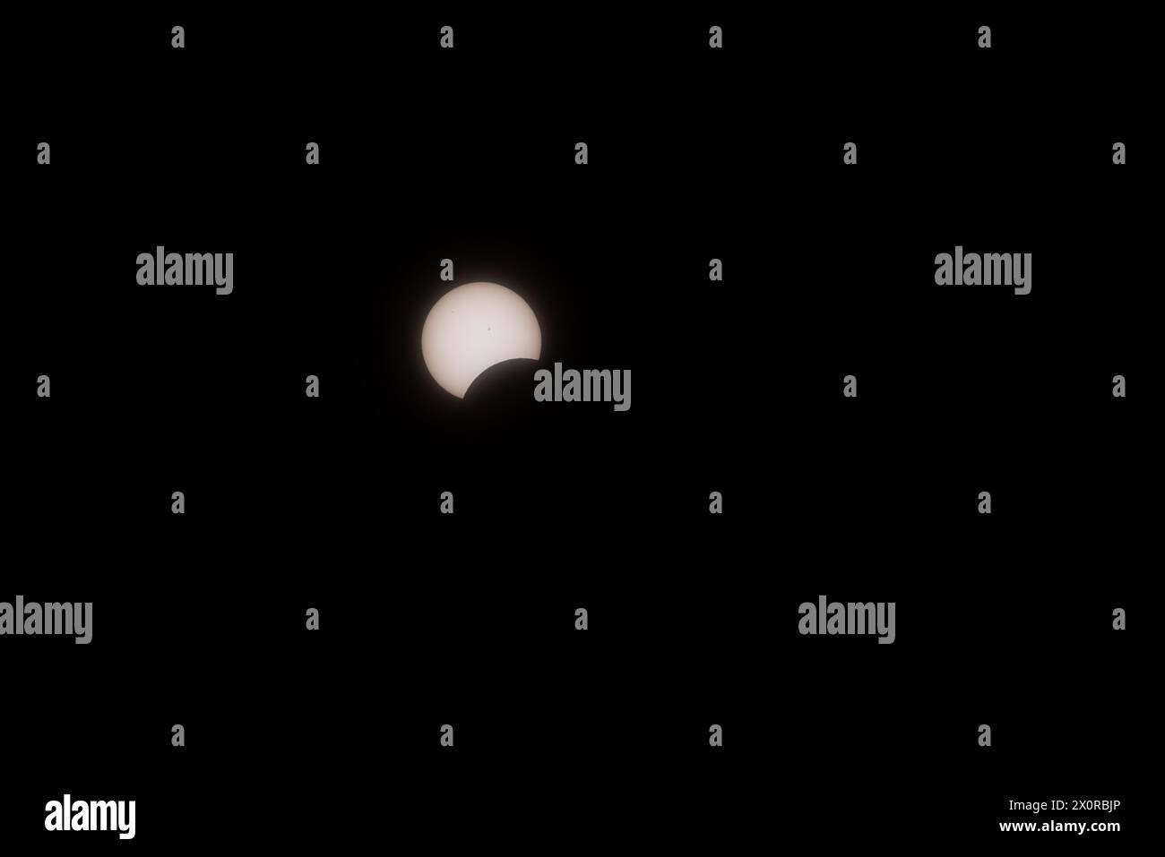 2024-04-08 - Total Solar Eclipse in Lancaster, Ontario, Canada Stock Photo