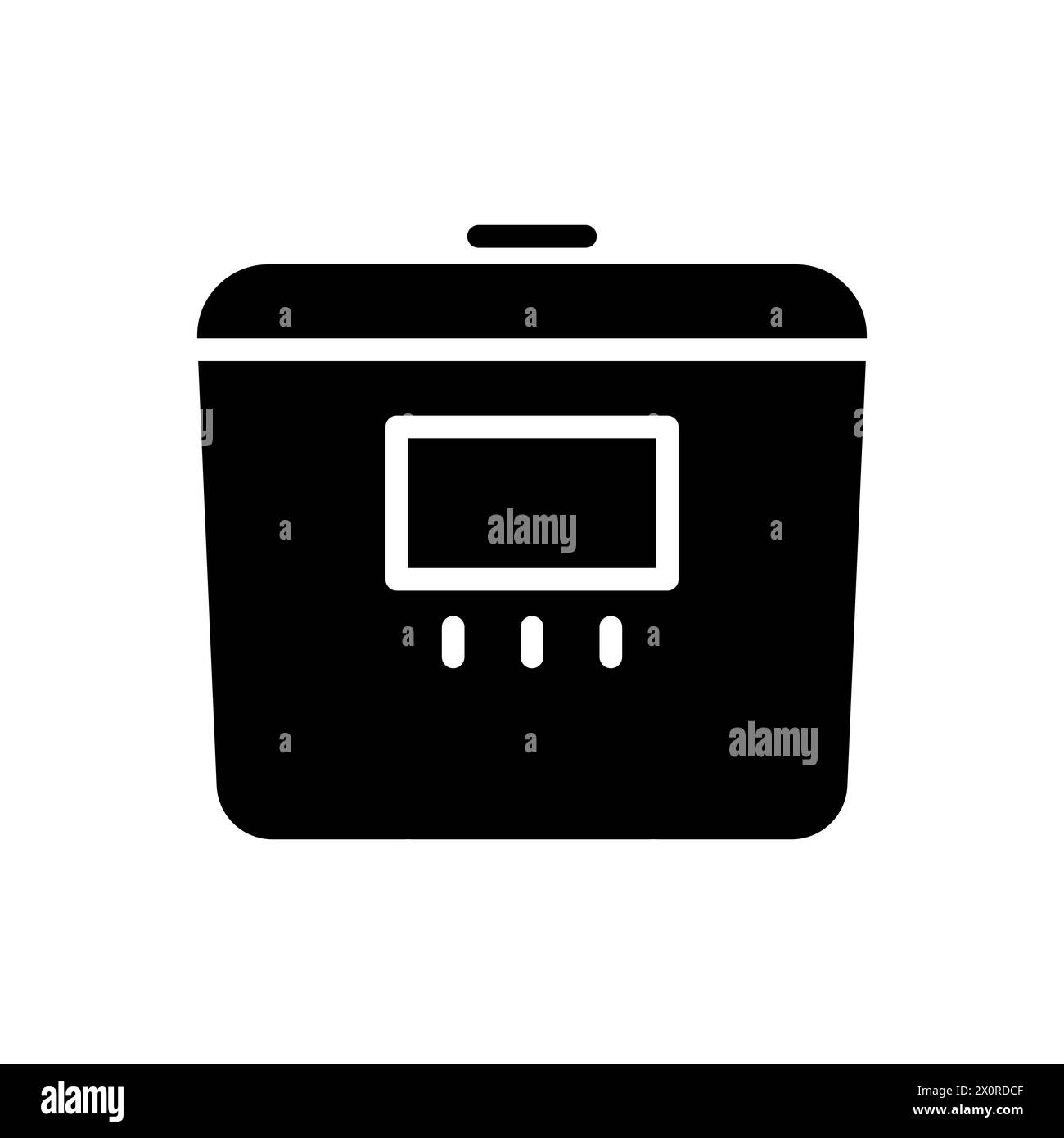 Multicooker glyph vector icon isolated Stock Vector