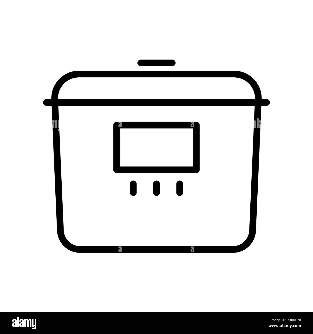 Multicooker outline vector icon isolated Stock Vector