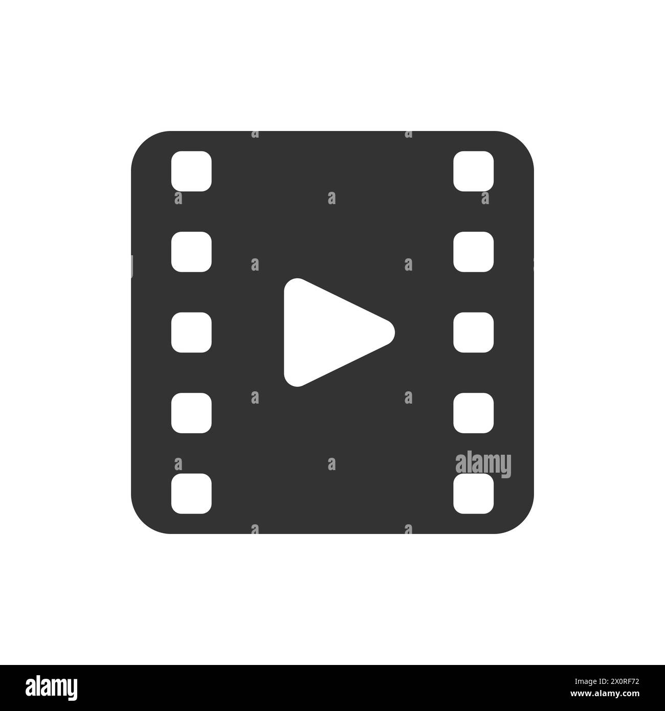 Video glyph vector icon isolated Stock Vector