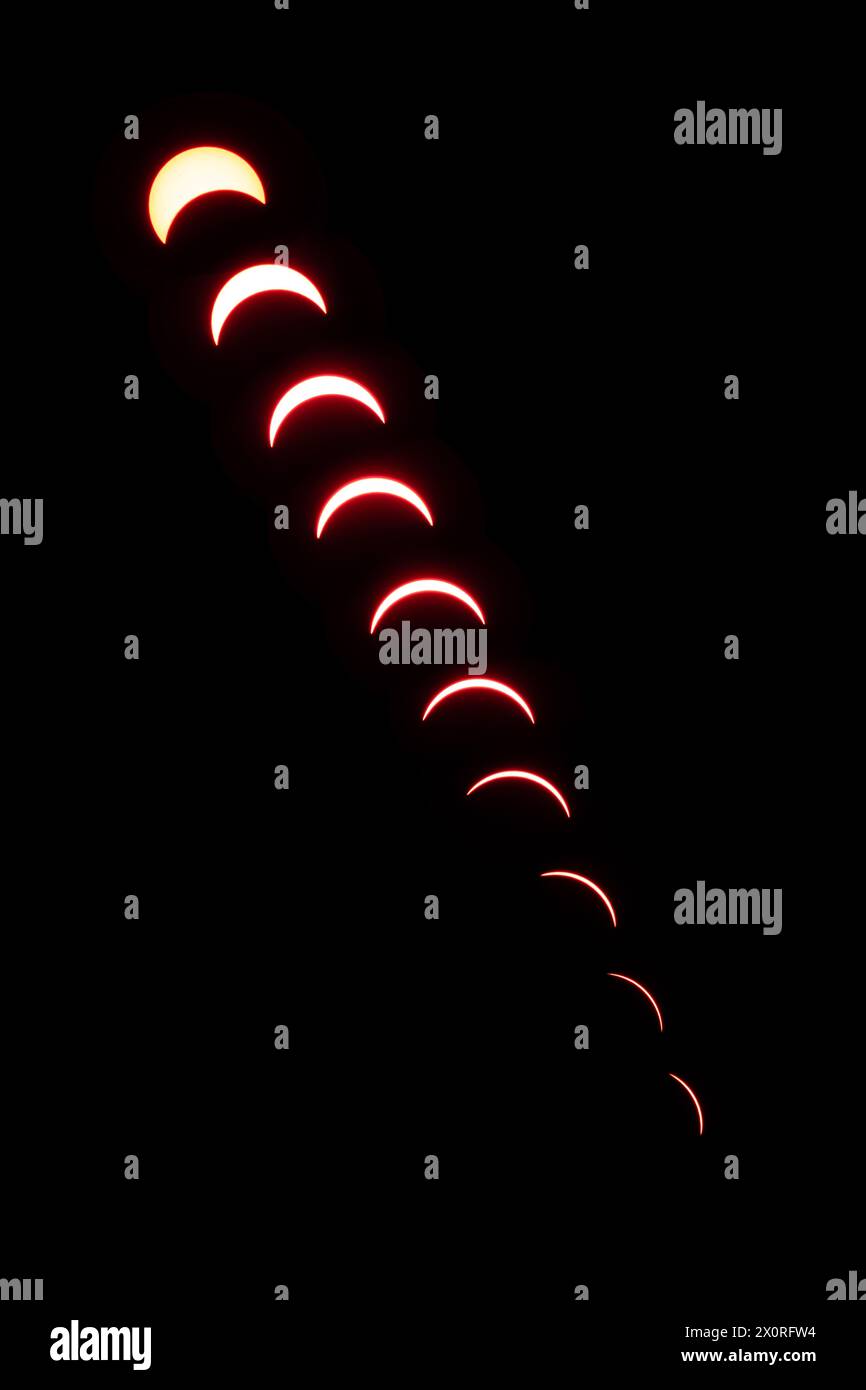 2024 Solar eclipse as seen from Ontario, Canada, at 99 of totality