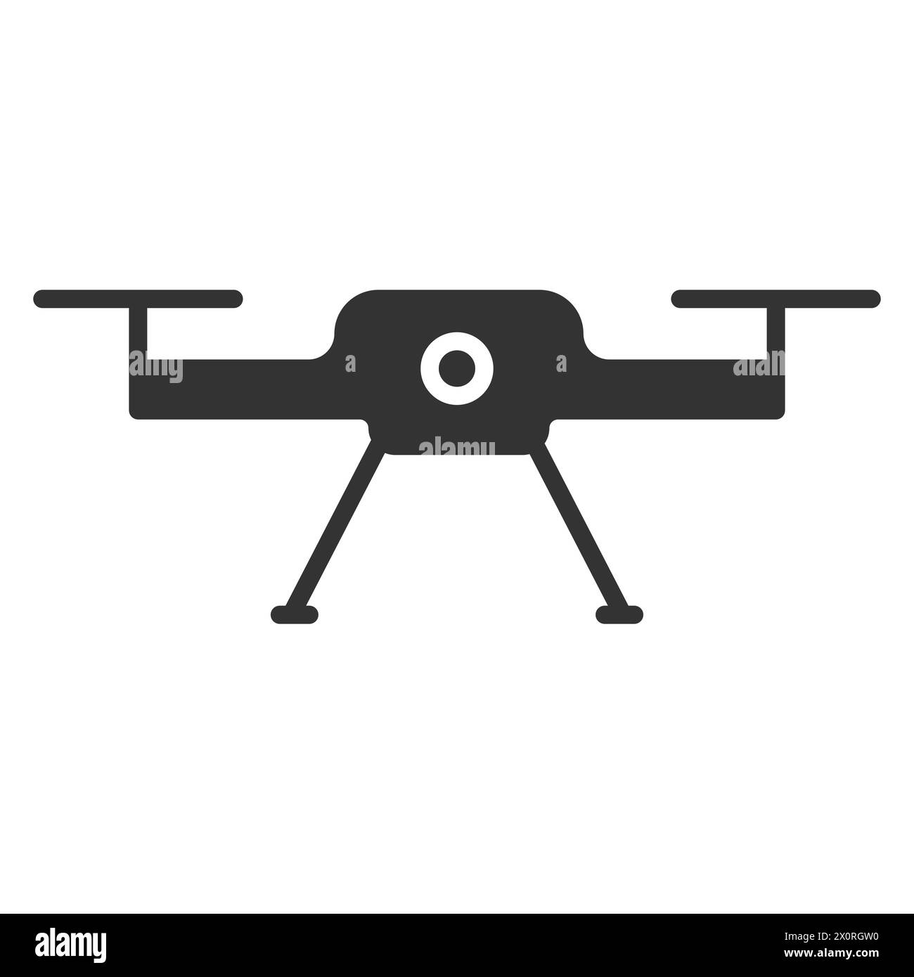 Drone glyph vector icon isolated Stock Vector
