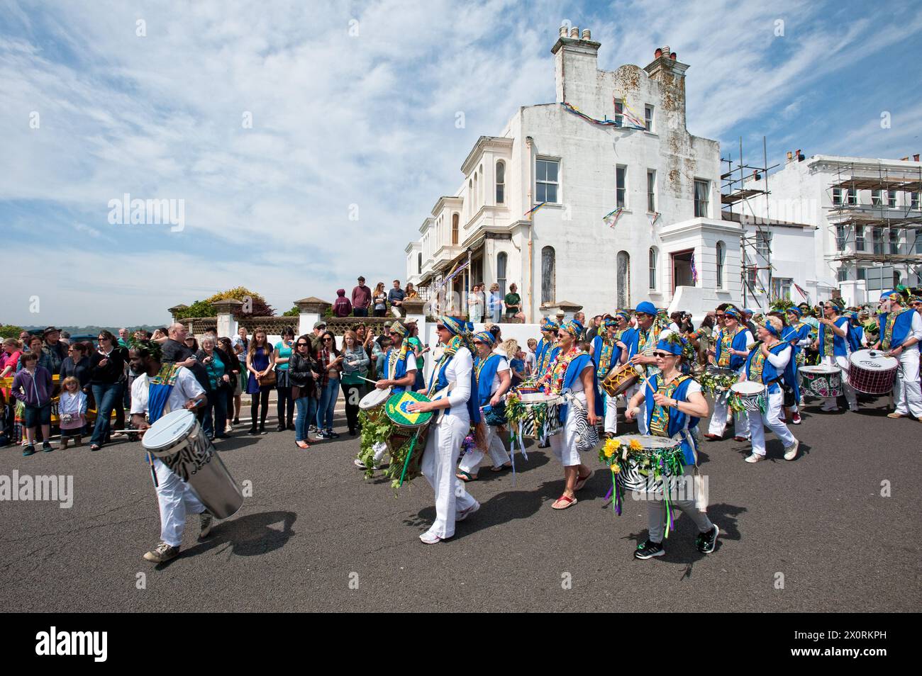 Samba Band at the Jack in the Green Festival 2014, Hastings UK Stock Photo