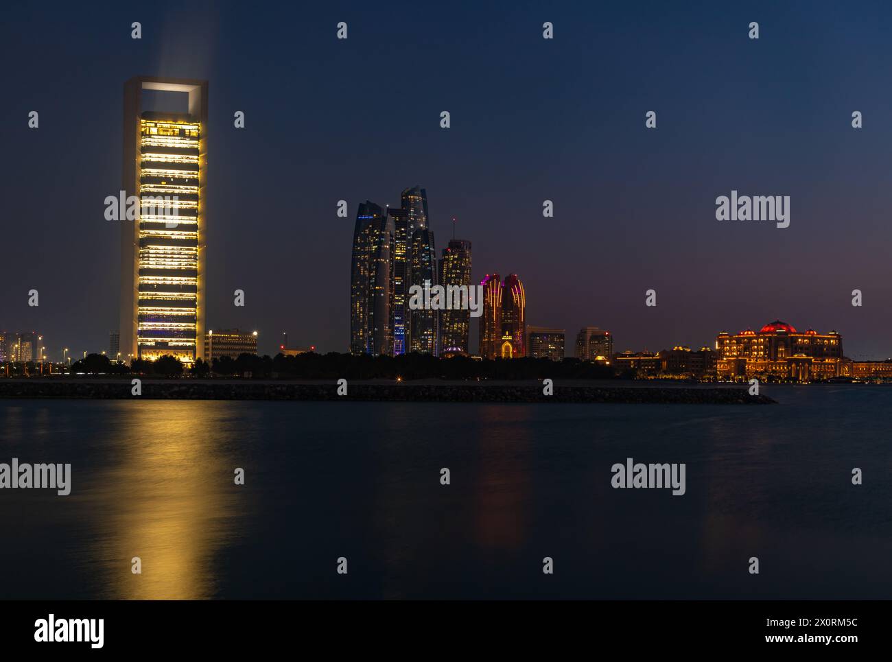 A picture of the Etihad Towers, the Abu Dhabi National Oil Company