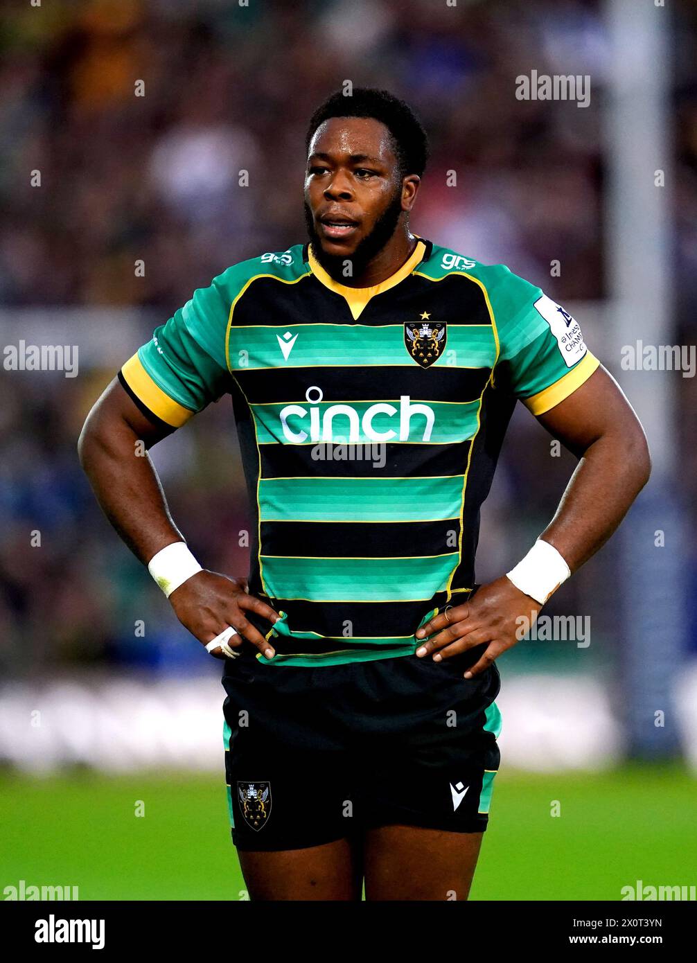 Northampton Saints' Emmanuel Iyogun during the Investec Champions Cup