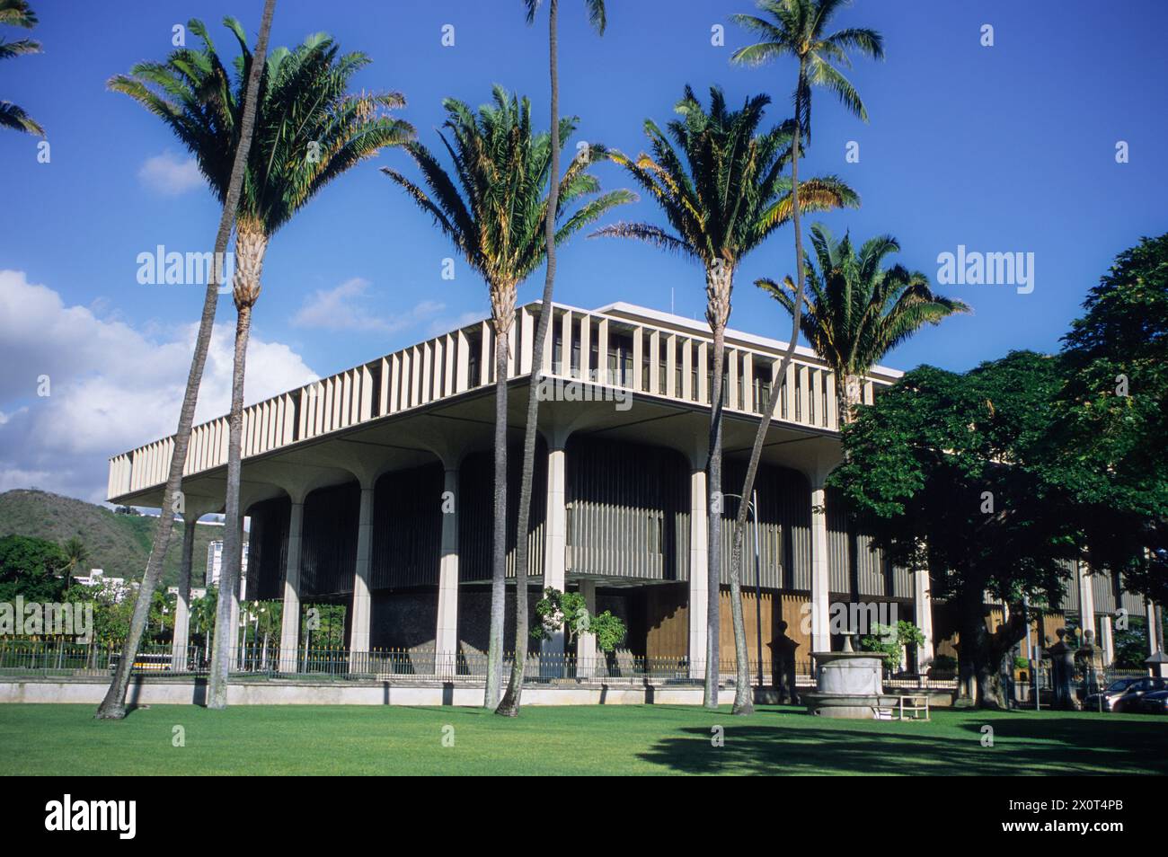 Oahu, Hawaii, USA - State Capital Building, Honolulu. Stock Photo