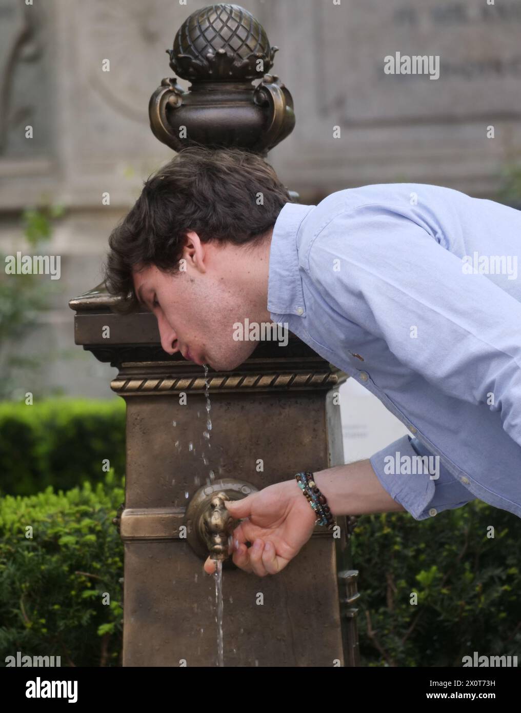 Milan, Italy. 13th Apr, 2024. The widows are the typical fountains of Milan, so called because the incessant trickle of water that flows is compared to the crying of a widow. Credit: Independent Photo Agency/Alamy Live News Stock Photo