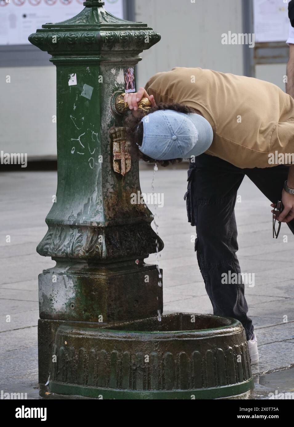 Milan, Italy. 13th Apr, 2024. The widows are the typical fountains of Milan, so called because the incessant trickle of water that flows is compared to the crying of a widow. Credit: Independent Photo Agency/Alamy Live News Stock Photo