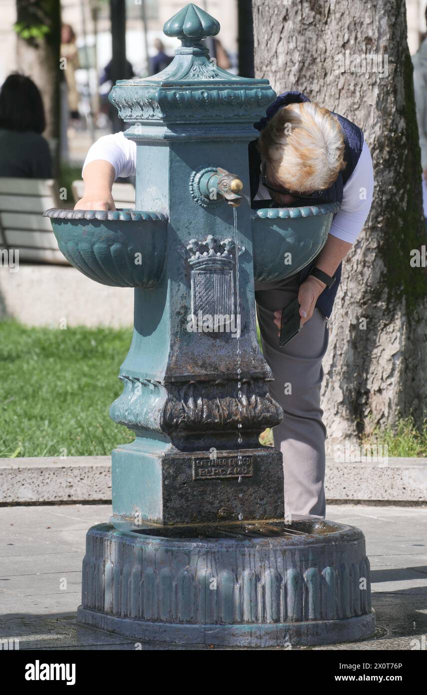 Milan, Italy. 13th Apr, 2024. The widows are the typical fountains of Milan, so called because the incessant trickle of water that flows is compared to the crying of a widow. Credit: Independent Photo Agency/Alamy Live News Stock Photo