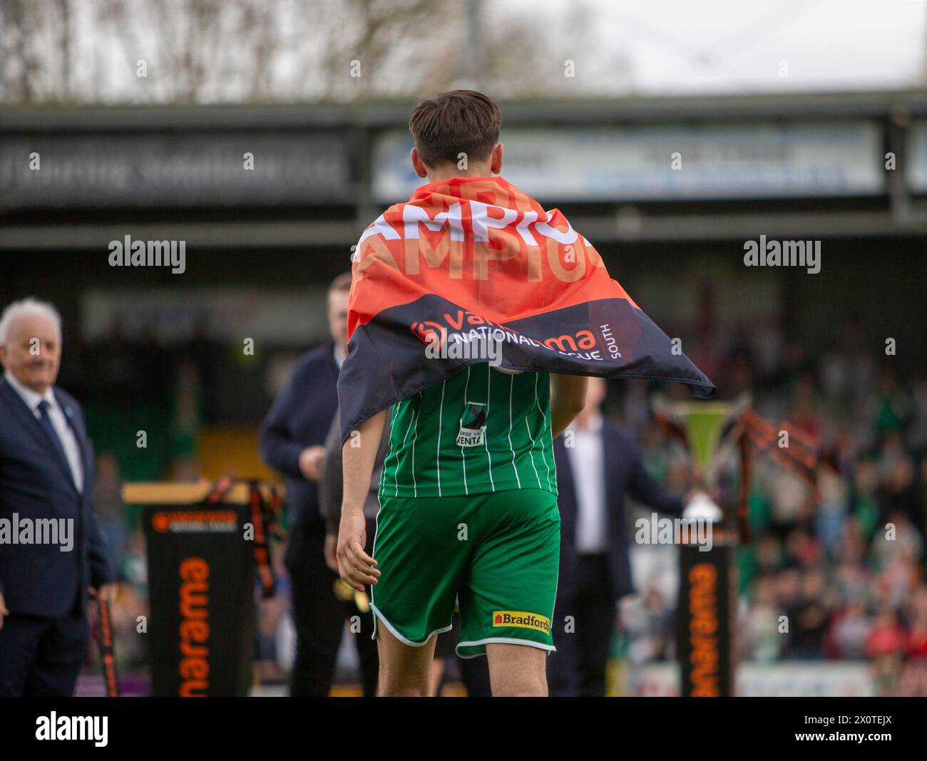 Yeovil Town Celebrate winning the National League South at Huish Park