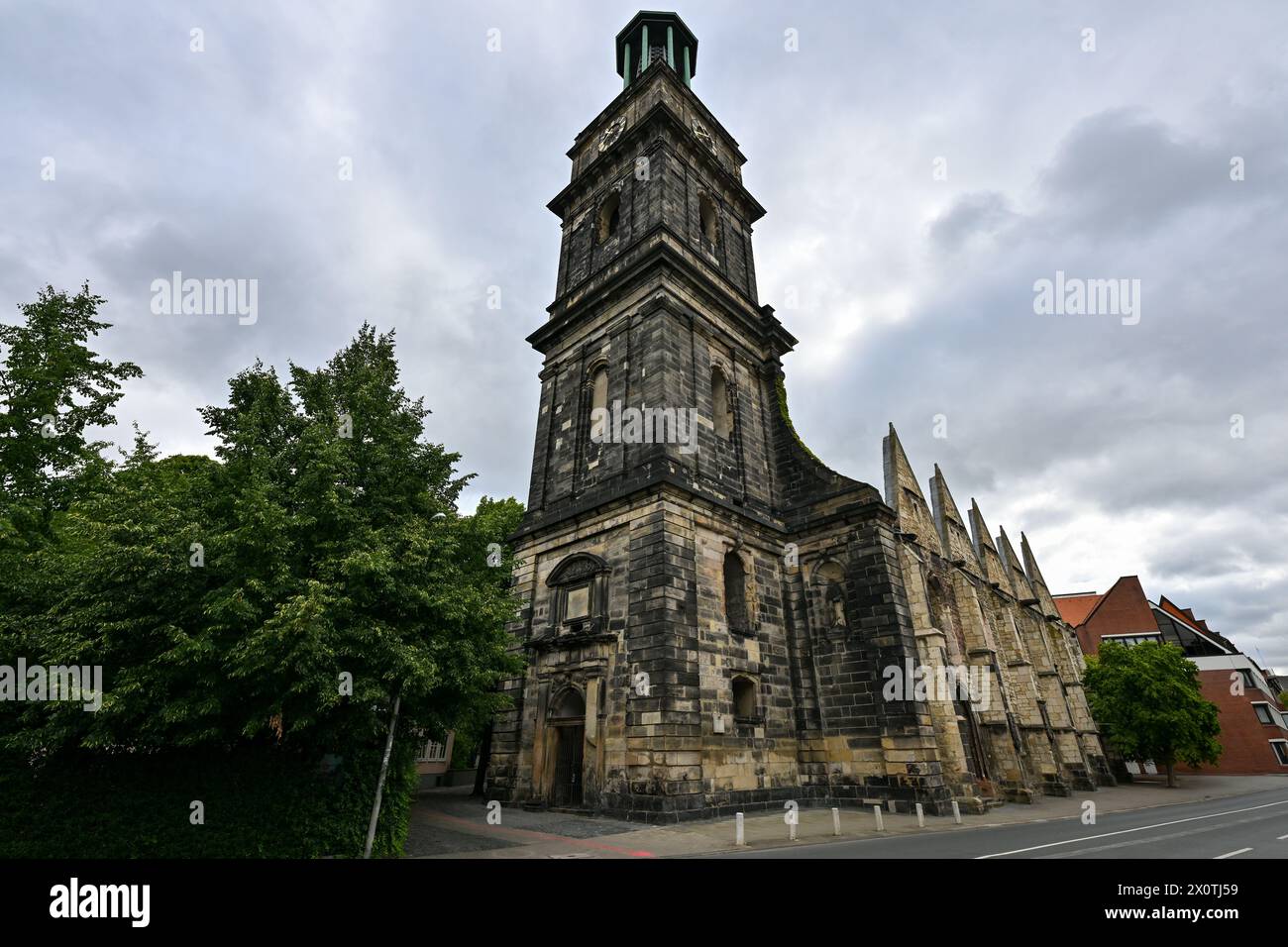 Aegidienkirche is a church in ruins in Hanover city, Germany. Stock Photo