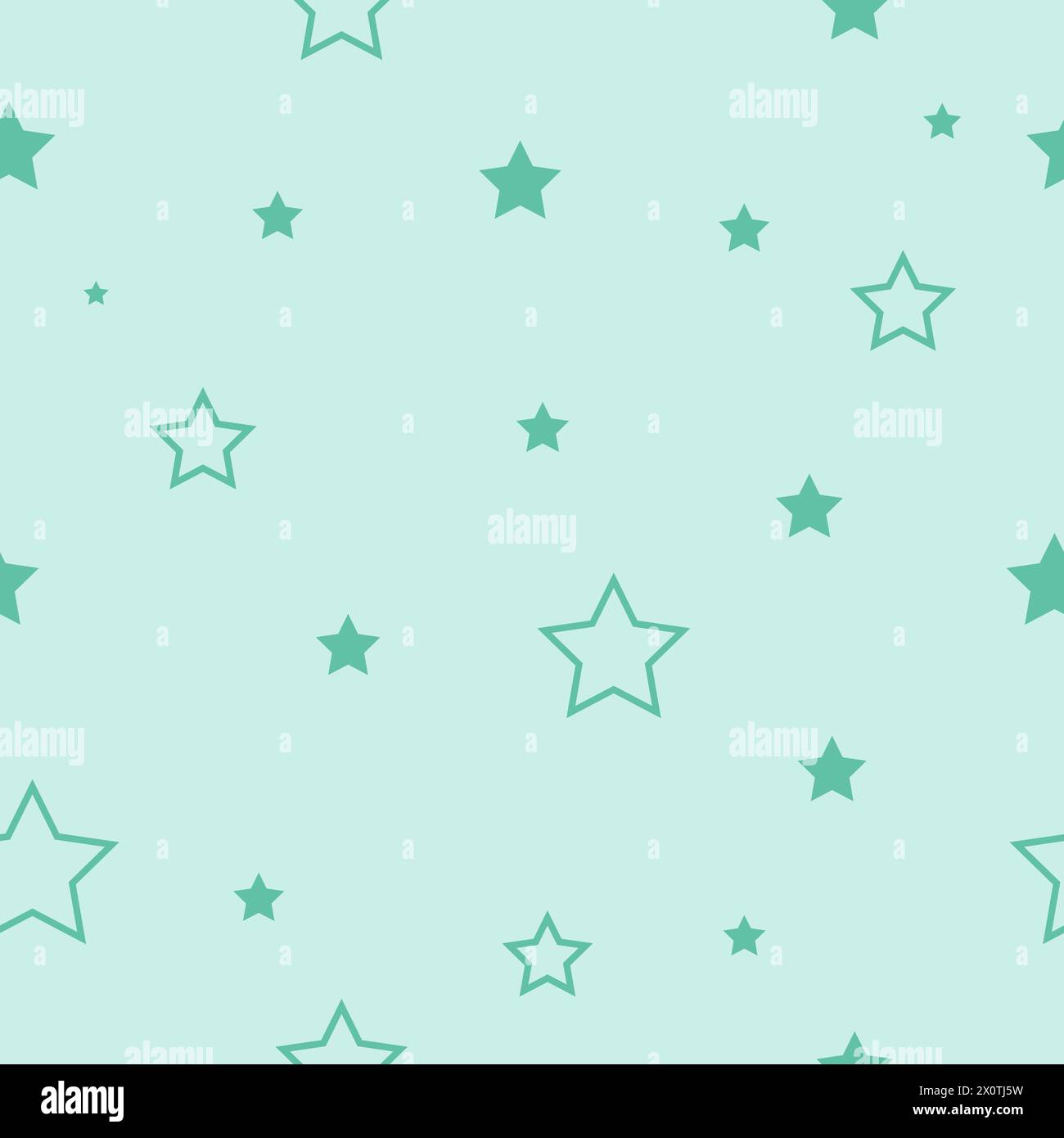 Stars seamless pattern, endless texture background Stock Vector