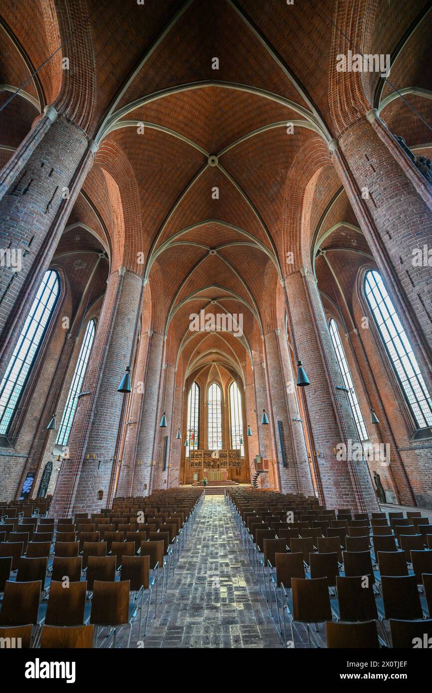 Hanover, Germany - Jul 12, 2023: Church on Market place on the Market Square in Hanover in Germany. The church is called Marktkirche. Hannover is a ci Stock Photo