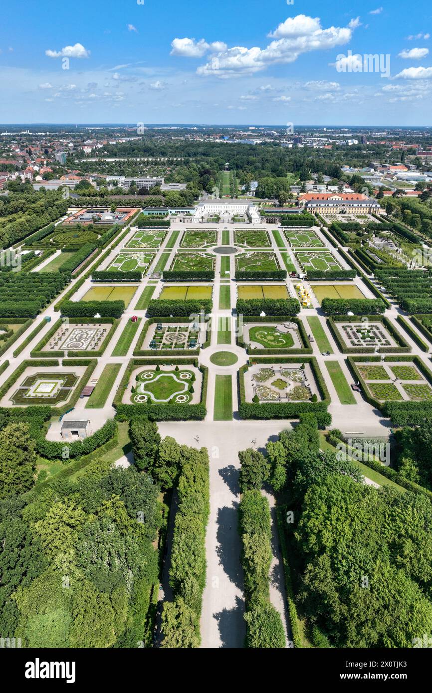 Herrenhausen Gardens of Herrenhausen Palace located in Hanover, Germany Stock Photo
