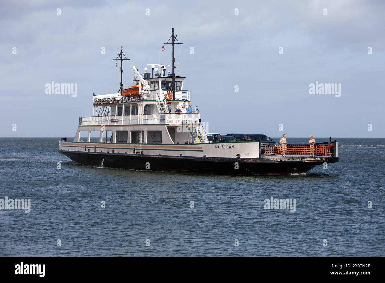 Outer Banks, North Carolina.  Ocracoke-Hatteras Village Ferry. Stock Photo