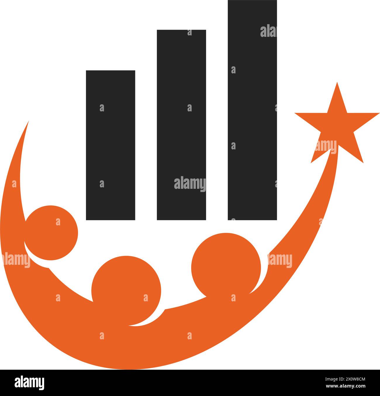 Business People Logo template Isolated. Brand Identity. Icon Abstract Vector graphic Stock Vector