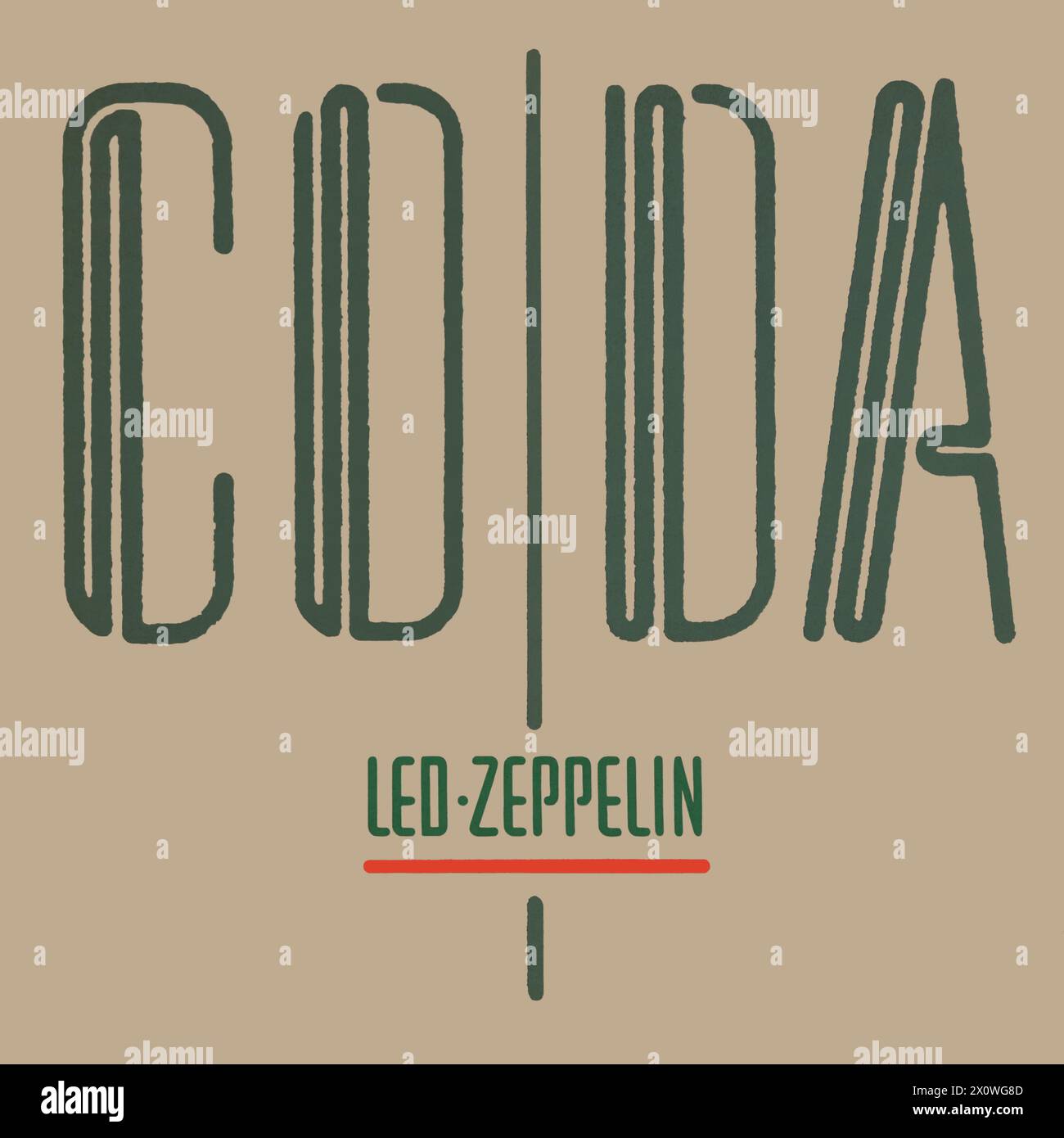 Led Zeppelin - original vinyl album cover - Coda - 1982 Stock Photo