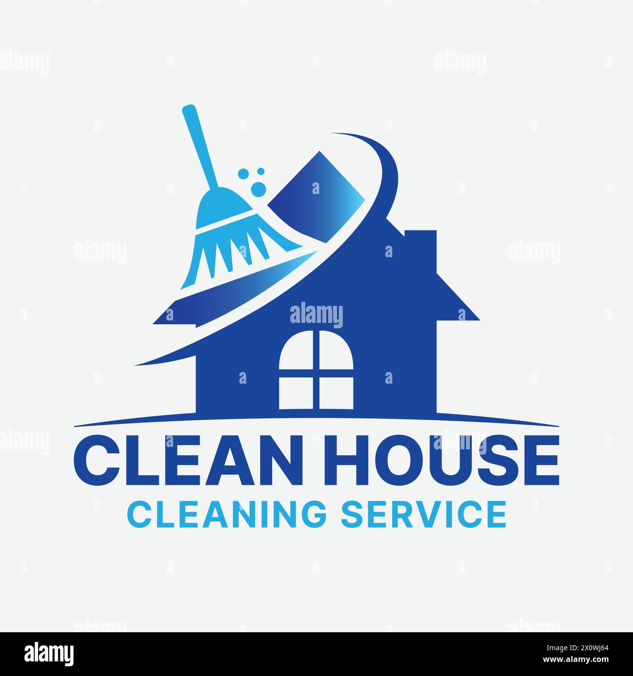 Cleaning Service Logo - Washing Service Logo Design Stock Vector