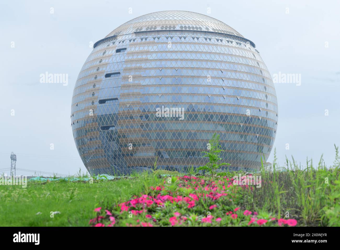 Huzhou, China. 14th Apr, 2024. The world's largest spherical building ...