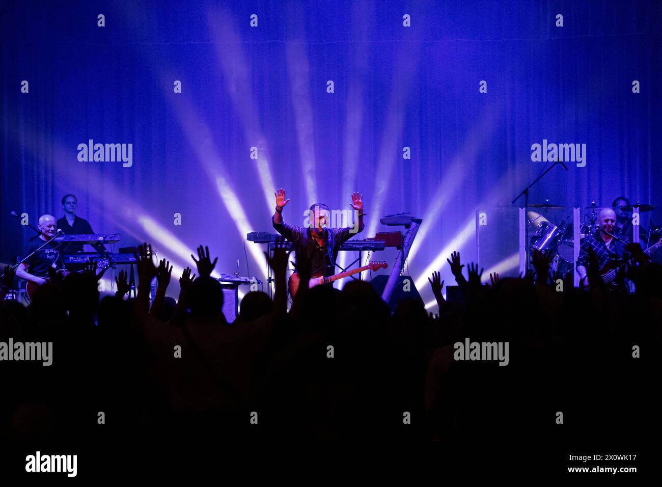 Budapest, Hungary. 13th Apr, 2024. Istvan Voros is performing at a live