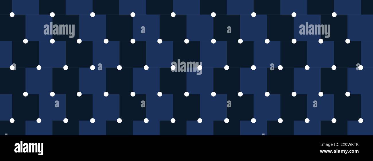 Seamless pattern with polka dots on a dark blue background. Modern ...