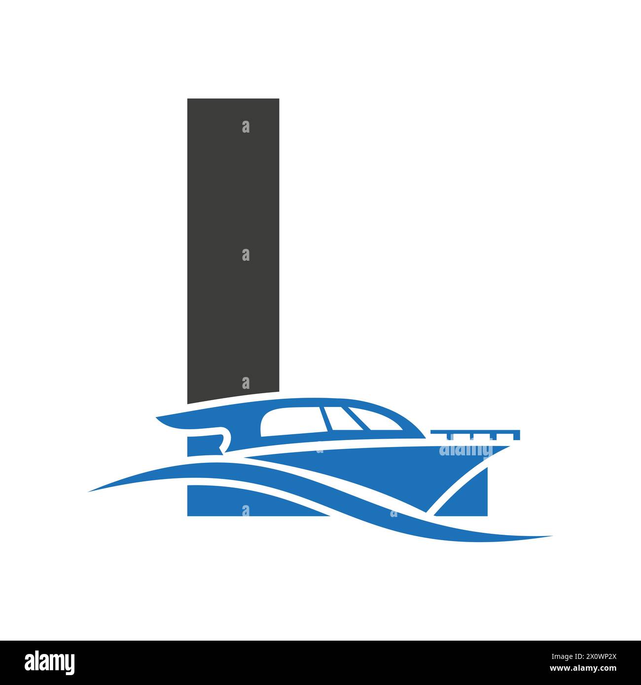 Letter L Boat Logo Concept For Sailboat, Shipping Symbol. Yacht Sign ...