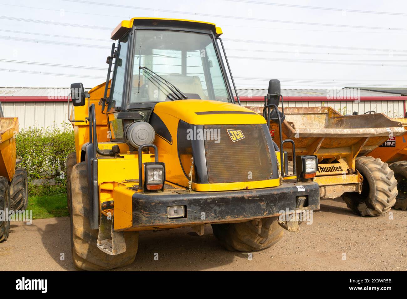 JCB Fastrac tractor vehicle on display at used machinery auction