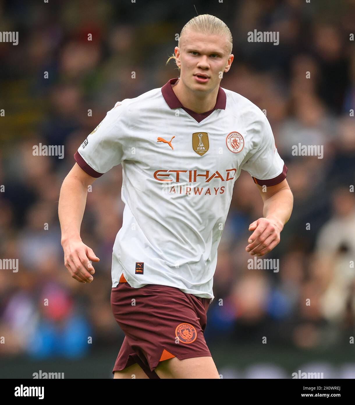 London, UK. 06th Apr, 2024 - Crystal Palace v Manchester City - Premier League - Selhurst Park.                                                                        Erling Haaland in action against Crystal Palace.                                Picture Credit: Mark Pain / Alamy Live News Stock Photo