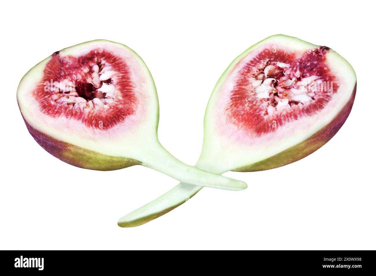 Fresh Figs isolated on white background Stock Photo