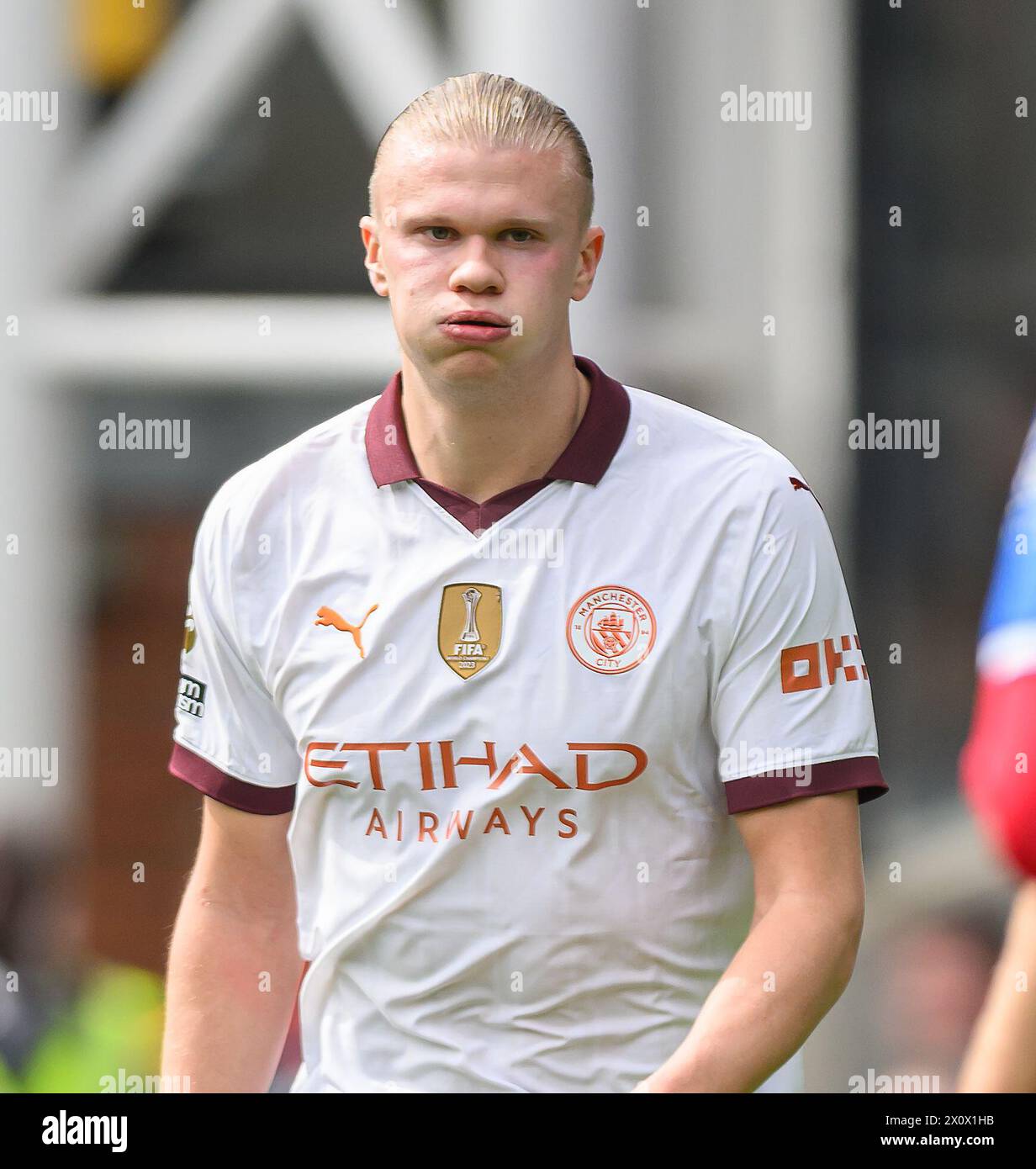 London, UK. 06th Apr, 2024 - Crystal Palace v Manchester City - Premier League - Selhurst Park.                                                                        Erling Haaland in action against Crystal Palace.                                Picture Credit: Mark Pain / Alamy Live News Stock Photo