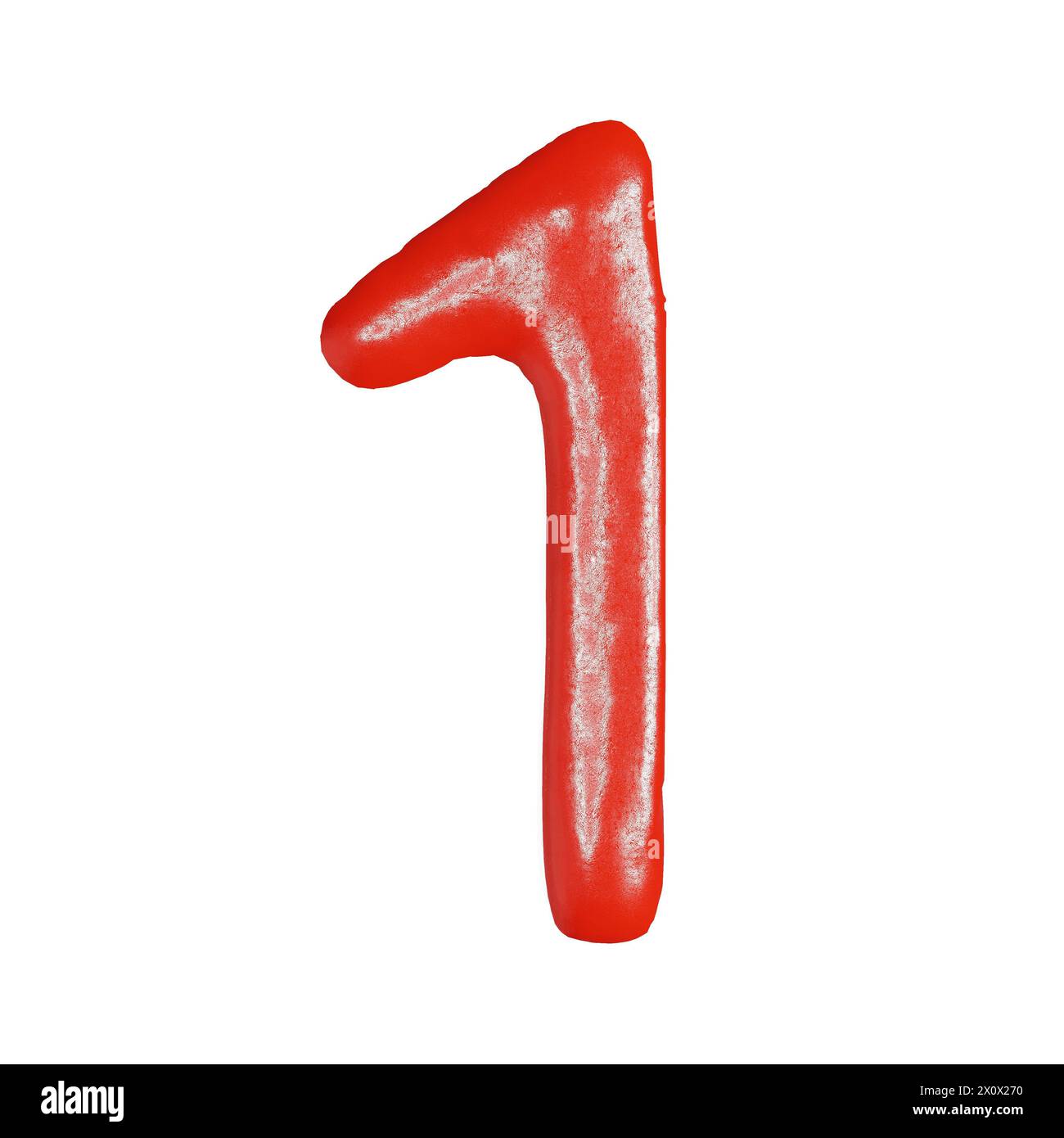 3d render of isolated on white ketchup alphabet font 3d render of