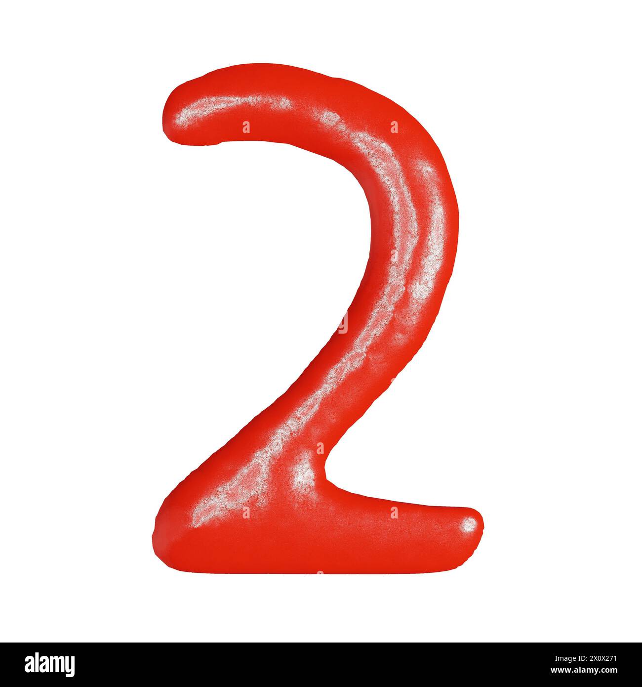 3d render of isolated on white ketchup alphabet font 3d render of