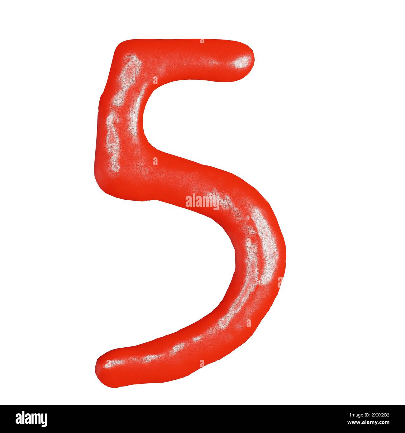 3d render of isolated on white ketchup alphabet font 3d render of