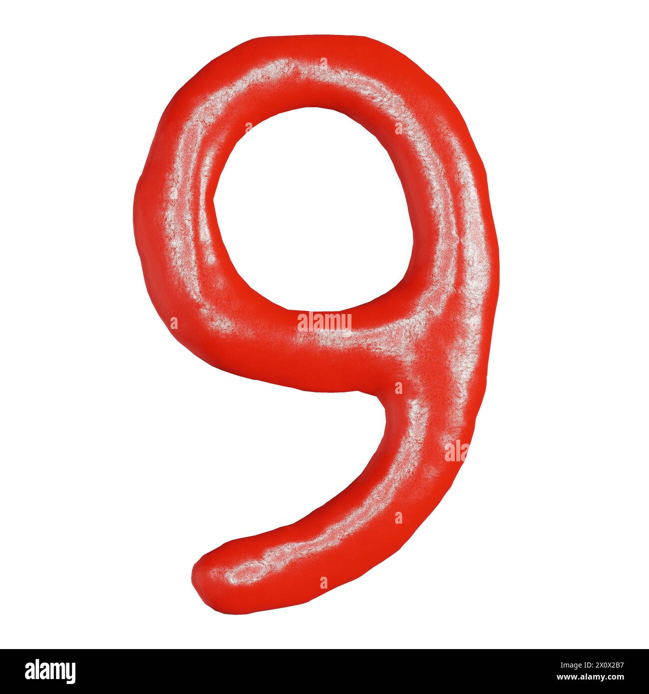 3d render of isolated on white ketchup alphabet font 3d render of