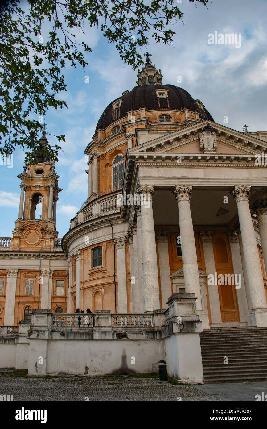 The imposing Basilica of Superga, Turin, Piedmont, Italy Stock Photo