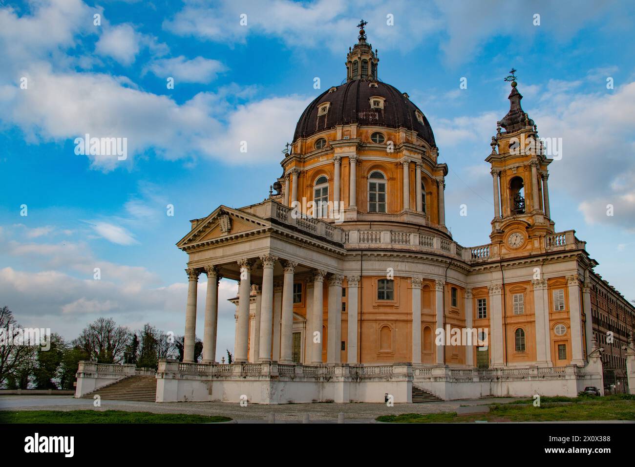 The imposing Basilica of Superga, Turin, Piedmont, Italy Stock Photo
