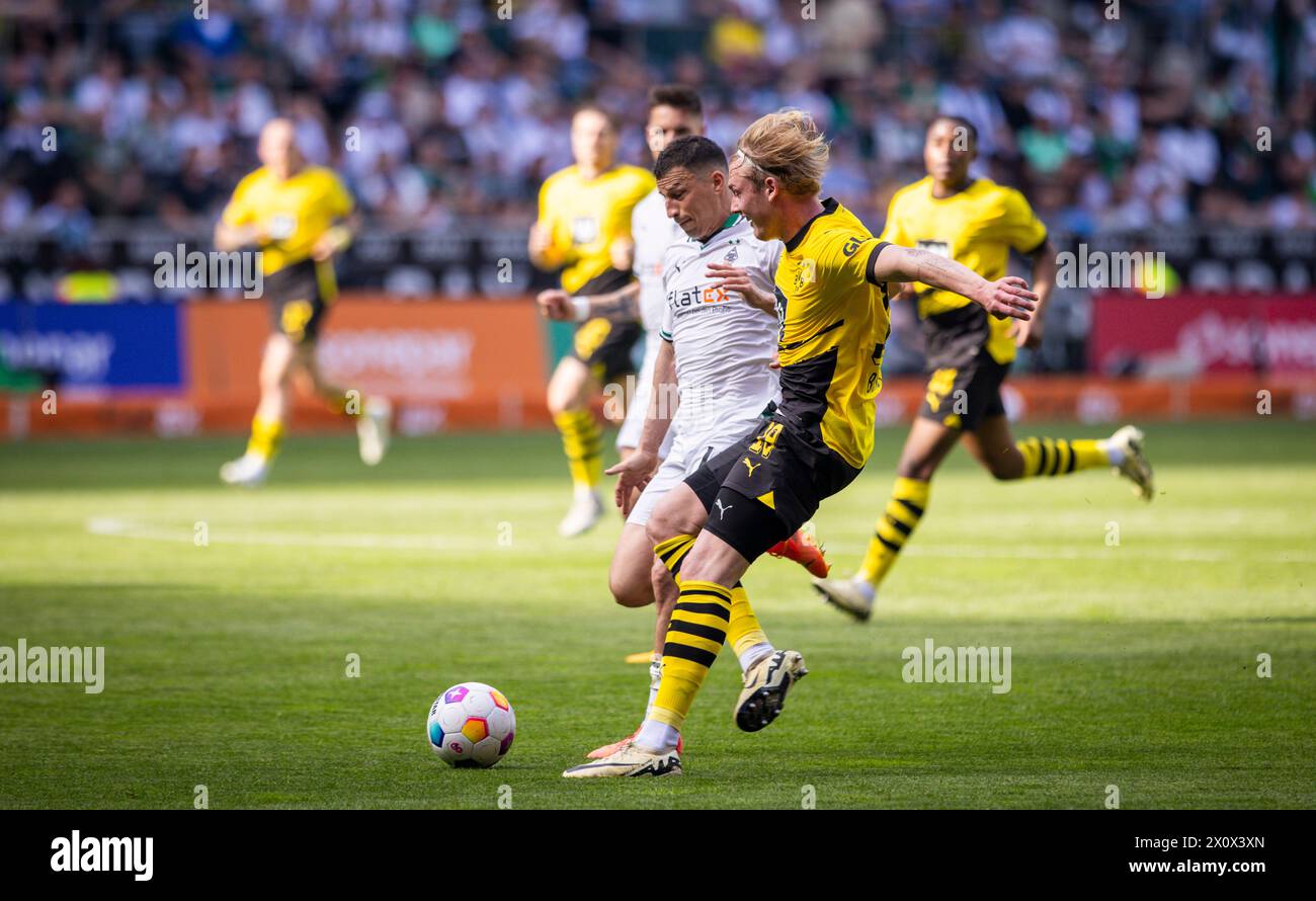 Mönchengladbach Germany. 13th Apr 2024. Julian Brandt (BVB) Stefan
