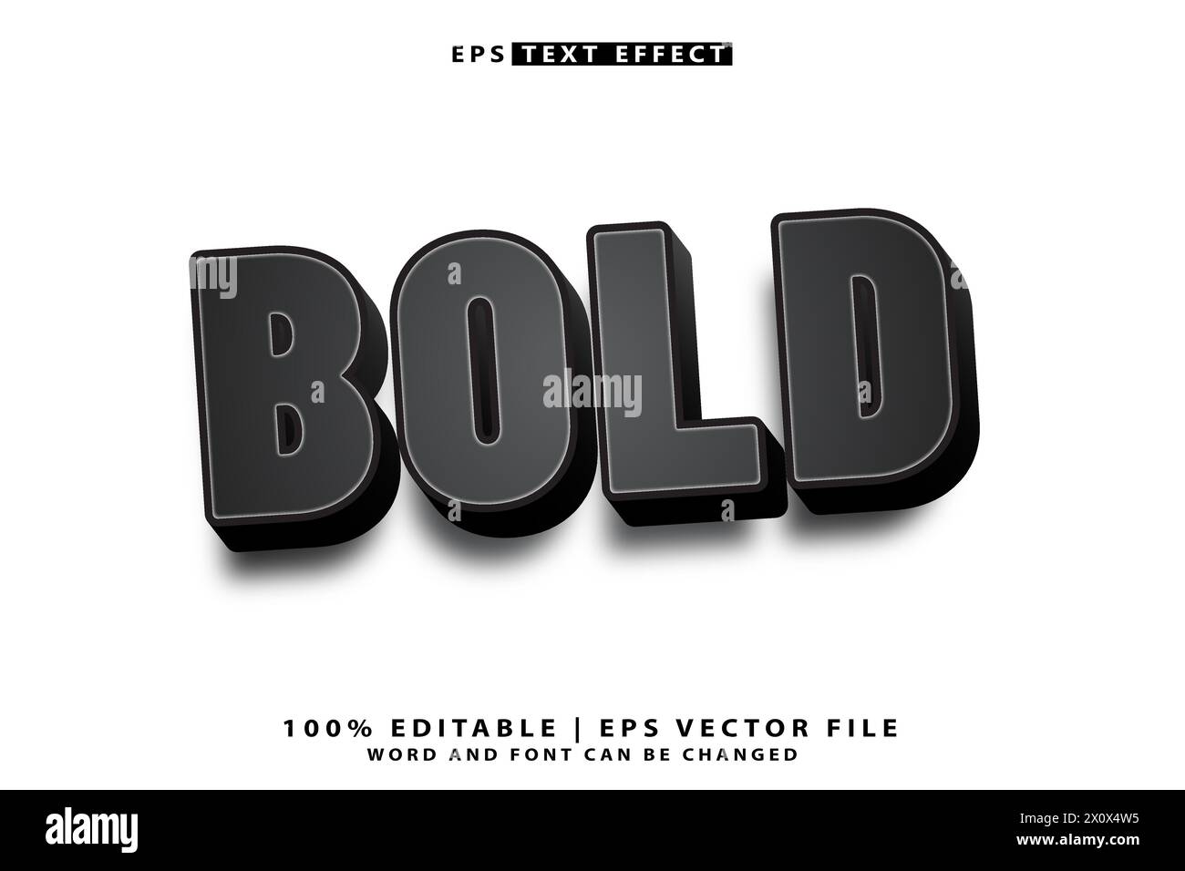 Editable 3d text effect stock vector image art alamy