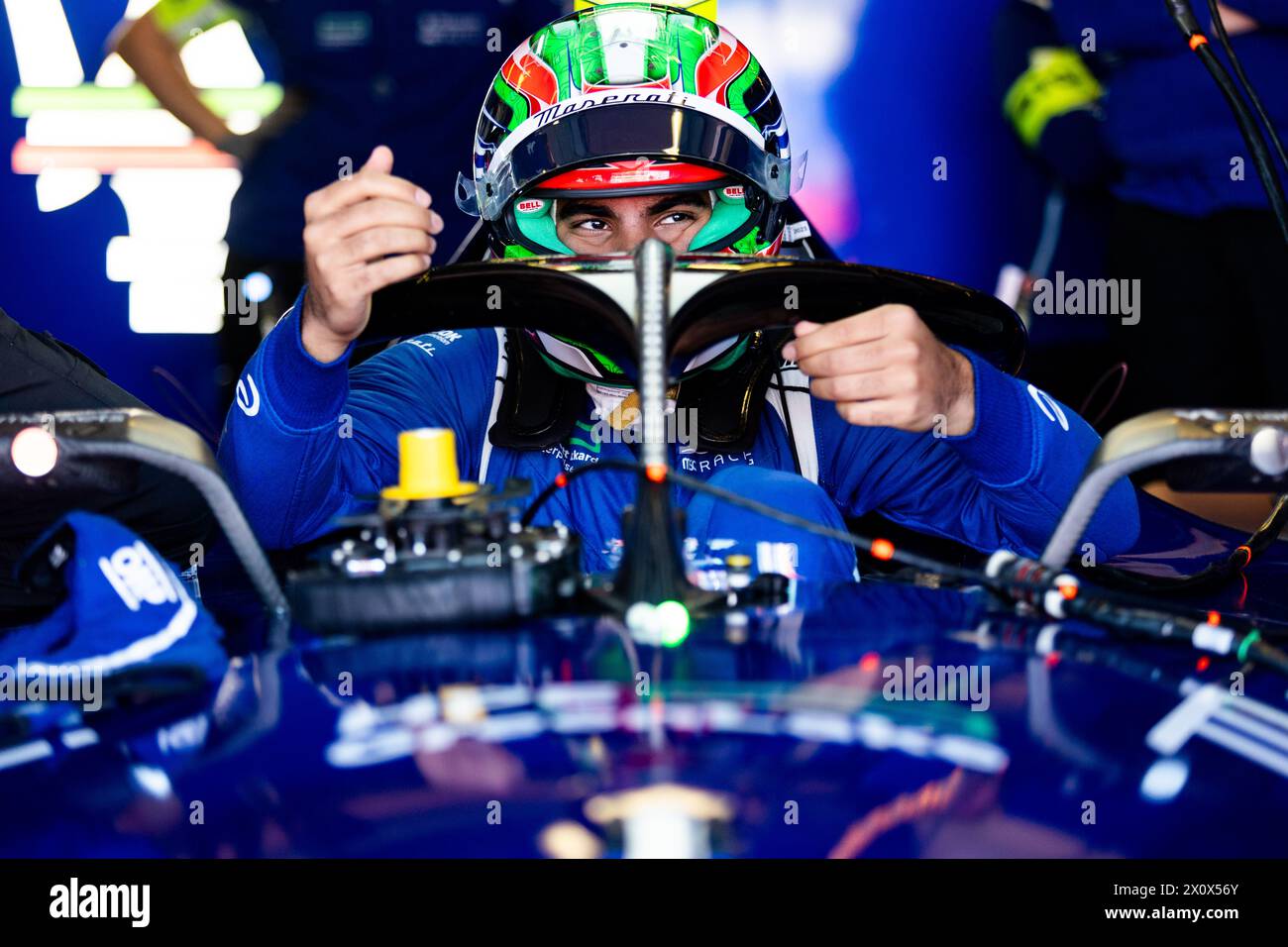 DARUVALA Jehan (ind), Maserati MSG Racing, Maserati Tipo Folgore, portrait during the 2024 Misano ePrix, 5th meeting of the 2023-24 ABB FIA Formula E World Championship, on the Misano World Circuit Marco Simoncelli from April 11 to 14, 2024 in Misano Adriatico, Italy Stock Photo