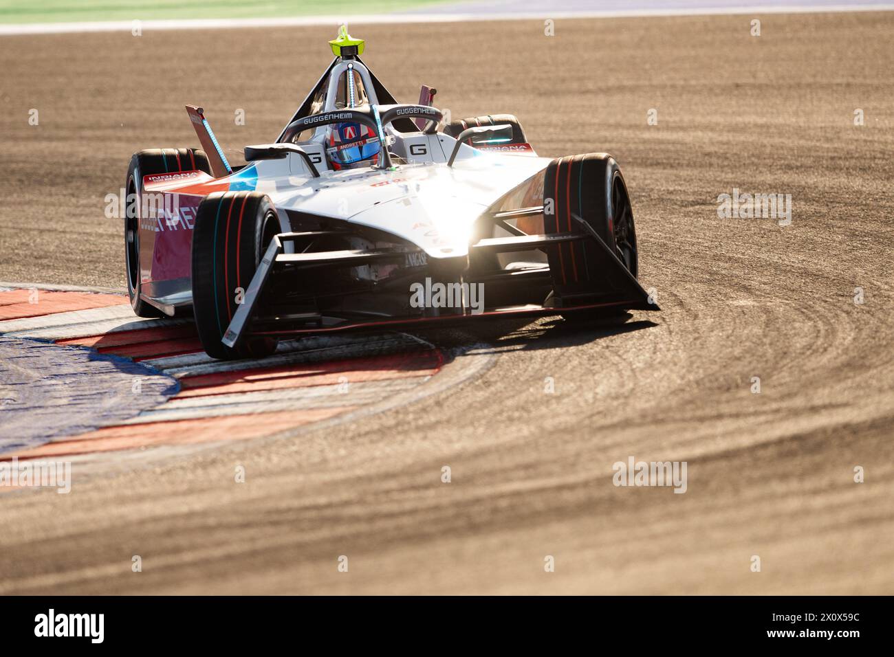 17 NATO Norman (fra), Andretti Global, Porsche 99X Electric, action during the 2024 Misano ePrix, 5th meeting of the 2023-24 ABB FIA Formula E World Championship, on the Misano World Circuit Marco Simoncelli from April 11 to 14, 2024 in Misano Adriatico, Italy Stock Photo