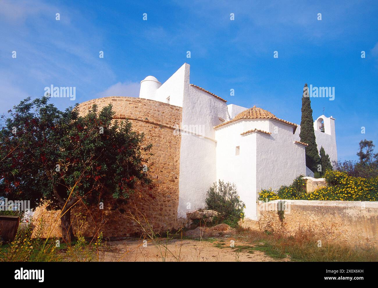 Puig de Missa. Santa Eularia des Riu, Ibiza island, Balearic Islands, Spain. Stock Photo