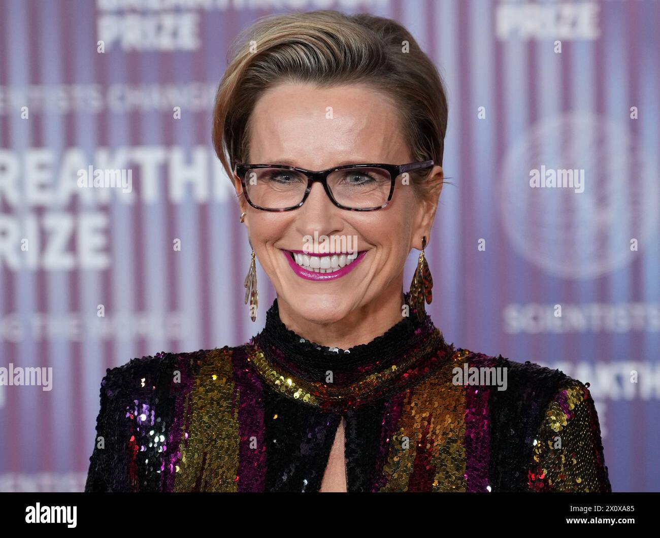 CEO of GlaxoSmithKline Dame Emma Walmsley arrives at the 10th Annual Breakthrough Prize Ceremony held at the Academy Museum of Motion Picture in Los Angeles, CA on Saturday, ?April 13, 2024. (Photo By Sthanlee B. Mirador/Sipa USA) Stock Photo